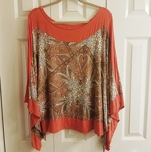 Lane Bryant 18/20 Scarf Sleeve Boho Top